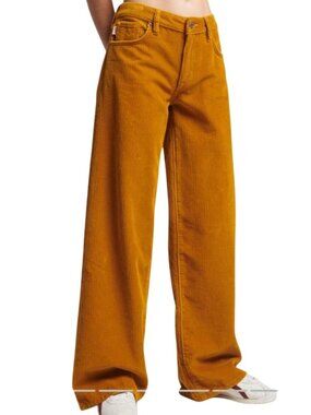Superdry Vintage Baggy Cord Jeans Tumeric Modern Mid Rise Size 30